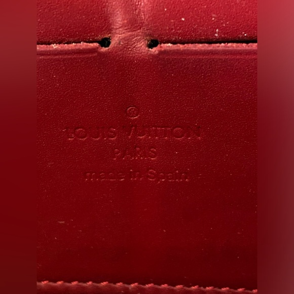 Louis Vuitton Monogram Vernis Patent Leather continental Wallet Scarlet Red - Picture 12 of 16